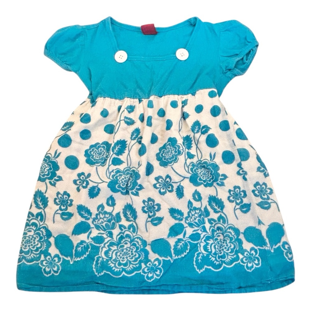 Forever Orchid Y2K Vintage Blue Floral‎ Dress